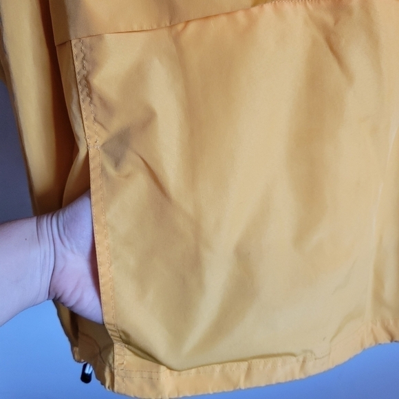 CHAMPION Wind Breaker Jacket Pockets Hood Yellow Small - Picture 4 of 14